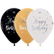 Sempertex 11 inch SEMPERTEX HAPPY BIRTHDAY RADIANT Latex Balloons 53337-B