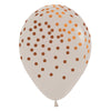 Sempertex 11 inch SEMPERTEX COPPER CONFETTI - DELUXE WHITE SAND Latex Balloons 53374-B