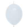 Sempertex 12 inch SEMPERTEX LINK-O-LOON - FASHION WHITE Latex Balloons 54002-B