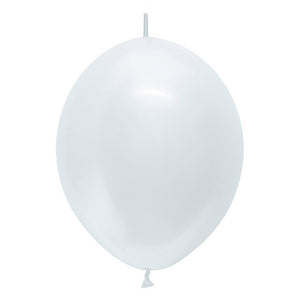 Sempertex 12 inch LINK-O-LOON PEARL WHITE Latex Balloons 54061-B