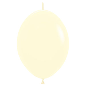 Sempertex 12 inch SEMPERTEX LINK-O-LOON PASTEL MATTE YELLOW Latex Balloons 54175-B