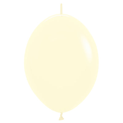 Sempertex 12 inch SEMPERTEX LINK-O-LOON PASTEL MATTE YELLOW Latex Balloons 54175-B