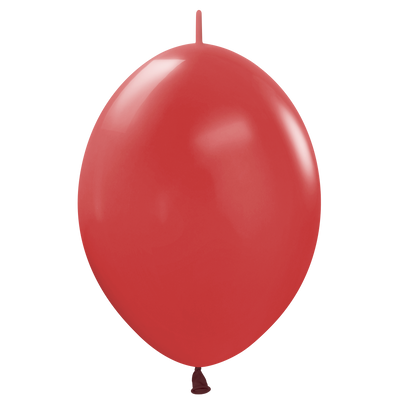 Sempertex 6 inch SEMPERTEX LINK-O-LOON DELUXE IMPERIAL RED Latex Balloons 54725-B