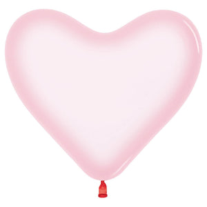 Sempertex 11 inch  SEMPERTEX HEARTS - CRYSTAL PASTEL PINK Latex Balloons