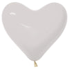 Sempertex 11 inch SEMPERTEX HEARTS - CRYSTAL CLEAR Latex Balloons 55125-B