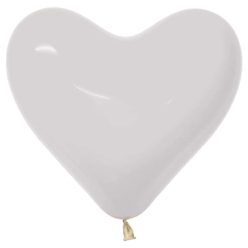 Sempertex 11 inch SEMPERTEX HEARTS - CRYSTAL CLEAR Latex Balloons 55125-B