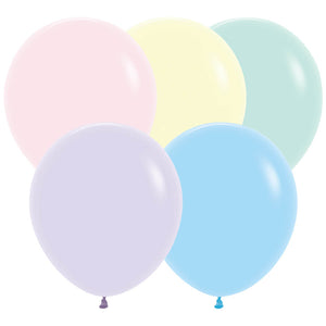 Sempertex 18 inch SEMPERTEX PASTEL MATTE ASSORTMENT Latex Balloons 55179-B