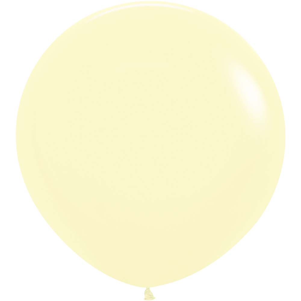 Sempertex 36 inch SEMPERTEX PASTEL MATTE YELLOW Latex Balloons 56175P2-B