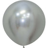 Sempertex 24 inch SEMPERTEX REFLEX SILVER Latex Balloons 59145-B