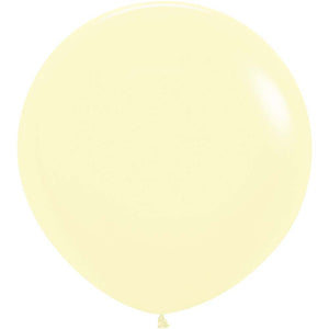 Sempertex 24 inch SEMPERTEX PASTEL MATTE YELLOW Latex Balloons 59175-B