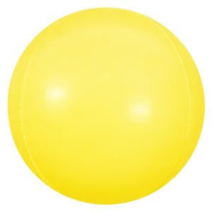 Party Brands 3D SPHERE - BANANA YELLOW Plastic Balloon