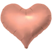 Ibrex 14 inch JELLY HEART - METALLIC ROSE GOLD Foil Balloon 803817-PB-U