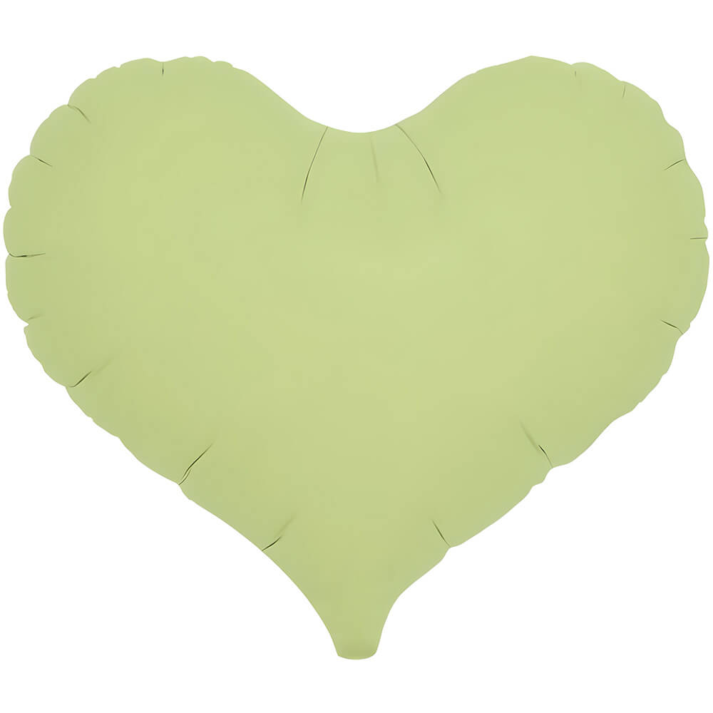 Ibrex 14 inch JELLY HEART - PASTEL GREEN Foil Balloon 803821-PB-U