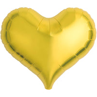 Ibrex 14 inch JELLY HEART - METALLIC GOLD Foil Balloon 805202-PB-U