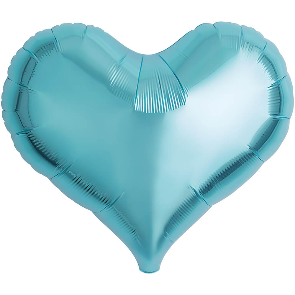 Ibrex 14 inch JELLY HEART - METALLIC LIGHT BLUE Foil Balloon 805203-PB-U