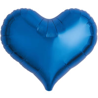 Ibrex 14 inch JELLY HEART - METALLIC BLUE Foil Balloon 805207-PB-U