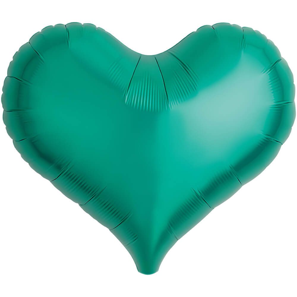 Ibrex 14 inch JELLY HEART - METALLIC GREEN Foil Balloon 805210-PB-U