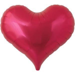 Ibrex 25 inch JELLY HEART - METALLIC RED Foil Balloon 805360-PB-U