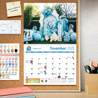 2025 BALLOON DECOR WALL CALENDAR - FREE