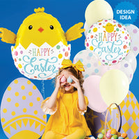 Betallic 18 inch EASTER DOTS CHICK Foil Balloon 26247-B-U