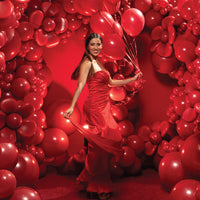 Sempertex 18 inch SEMPERTEX DELUXE IMPERIAL RED Latex Balloons 55525-B