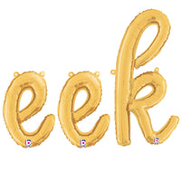 Betallic EEK - BETALLIC SCRIPT LETTERS KIT (AIR-FILL ONLY) Foil Balloon KT-400444-B-P