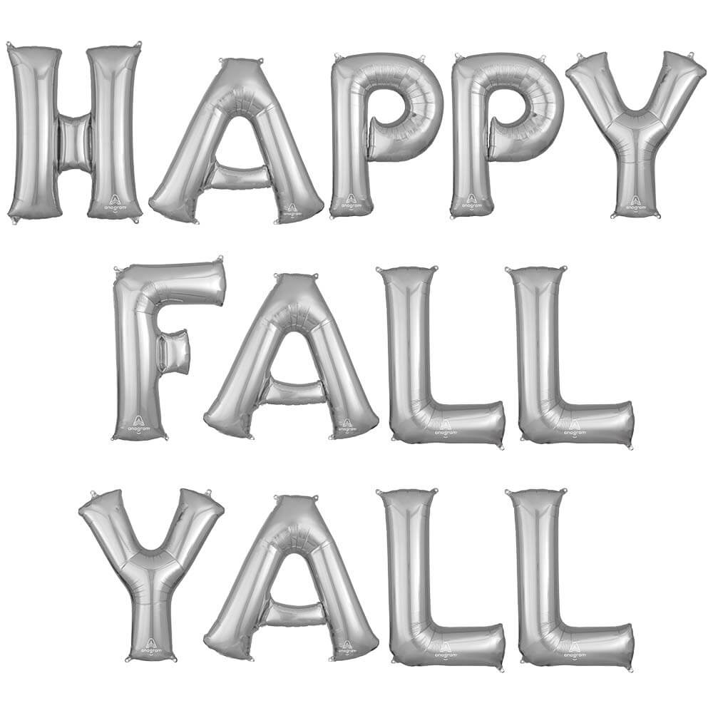 Anagram 34 inch HAPPY FALL YALL - ANAGRAM LETTERS KIT Foil Balloon KT-400477-A-P