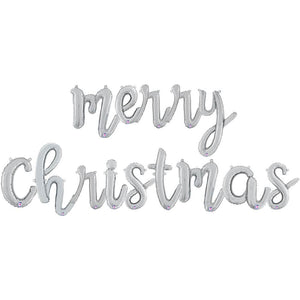 Betallic MERRY CHRISTMAS - BETALLIC SCRIPT LETTERS KIT (AIR-FILL ONLY) Foil Balloon KT-400524-B-P