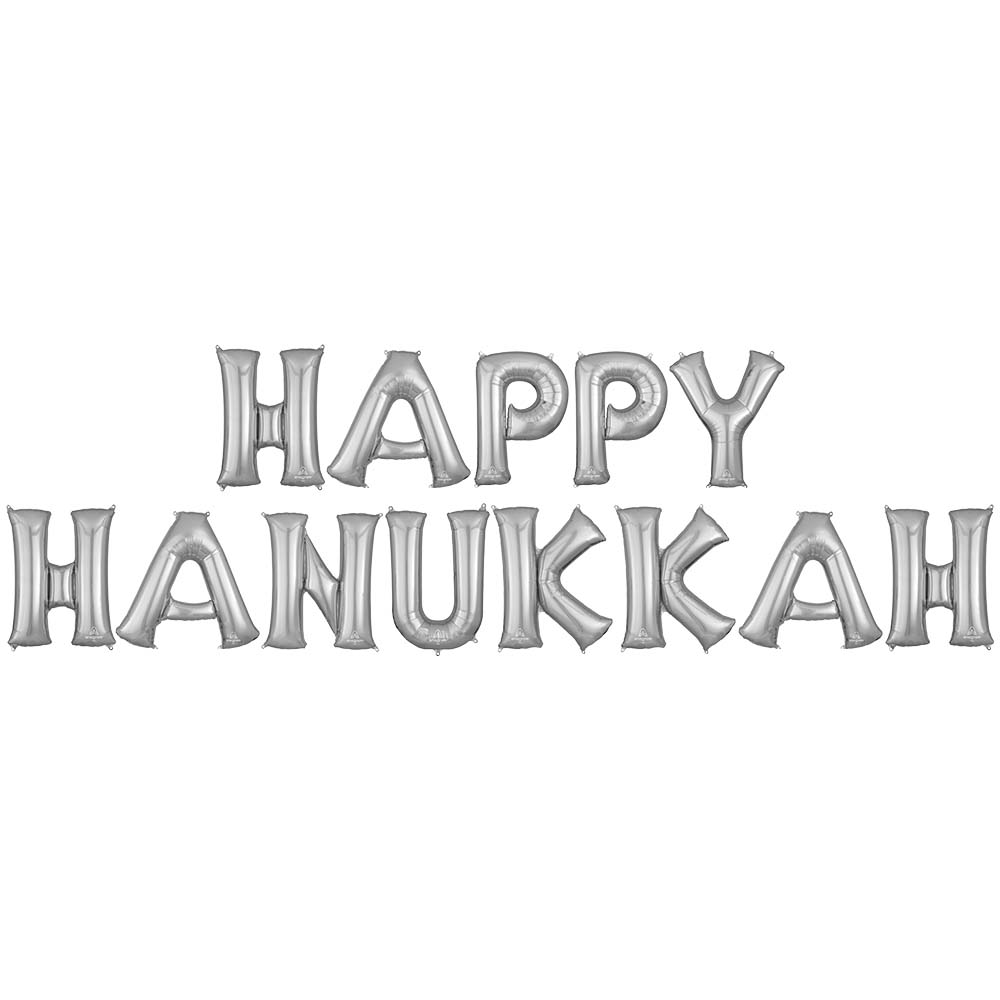 Anagram 34 inch HAPPY HANUKKAH - ANAGRAM LETTERS KIT Foil Balloon KT-400550-A-P