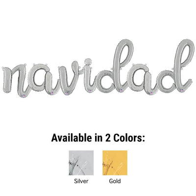 Betallic NAVIDAD - BETALLIC SCRIPT LETTERS KIT (AIR-FILL ONLY) Foil Balloon