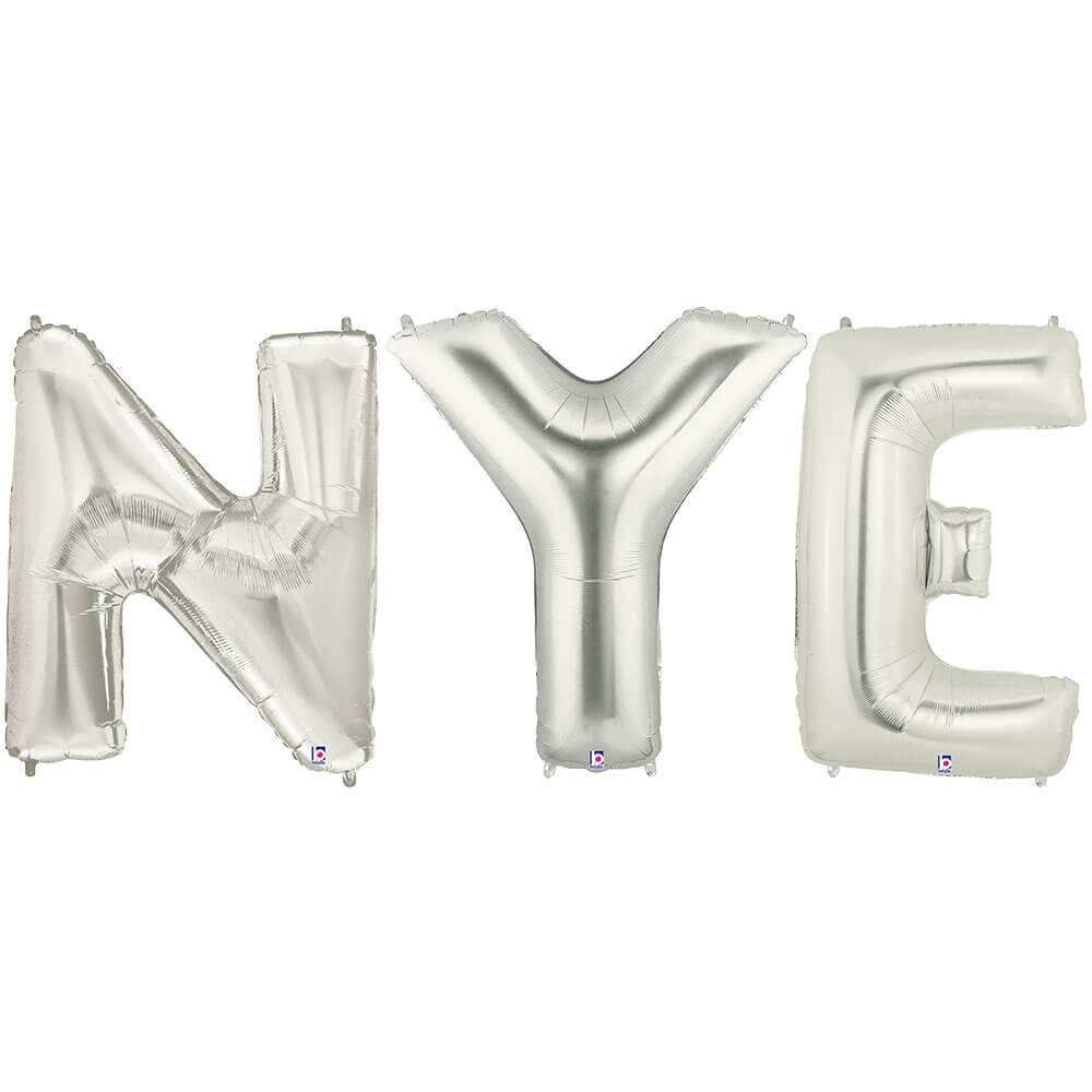 Betallic 40 inch NYE - MEGALOON LETTERS KIT Foil Balloon KT-400581-B-P