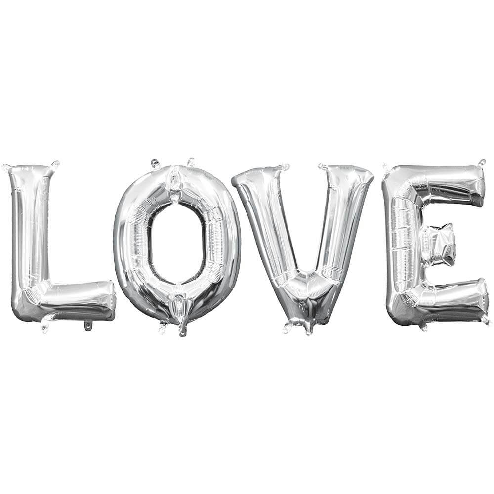 Anagram 16 inch LOVE - ANAGRAM LETTERS KIT (AIR-FILL ONLY) Foil Balloon KT-400634-A-P