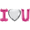 Northstar 16 inch I (HEART) U - NORTHSTAR LETTERS KIT (AIR-FILL ONLY) Foil Balloon KT-400671-N-P