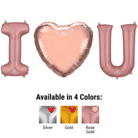 Anagram 34 inch I (HEART) U - ANAGRAM LETTERS KIT Foil Balloon