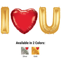 Betallic 40 inch I (HEART) U - MEGALOON LETTERS KIT Foil Balloon