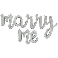 Betallic MARRY ME - BETALLIC SCRIPT LETTERS KIT (AIR-FILL ONLY) Foil Balloon KT-400702-B-P