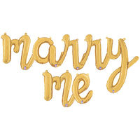 Betallic MARRY ME - BETALLIC SCRIPT LETTERS KIT (AIR-FILL ONLY) Foil Balloon KT-400703-B-P