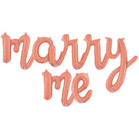 Betallic MARRY ME - BETALLIC SCRIPT LETTERS KIT (AIR-FILL ONLY) Foil Balloon KT-400704-B-P