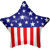 TUFTEX 18 inch STARS AND STRIPES STAR Foil Balloon STAR18-M-U