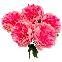 Party Brands 20 inch PEONY BUSH - HOT PINK Silk Flowers 400228-PB