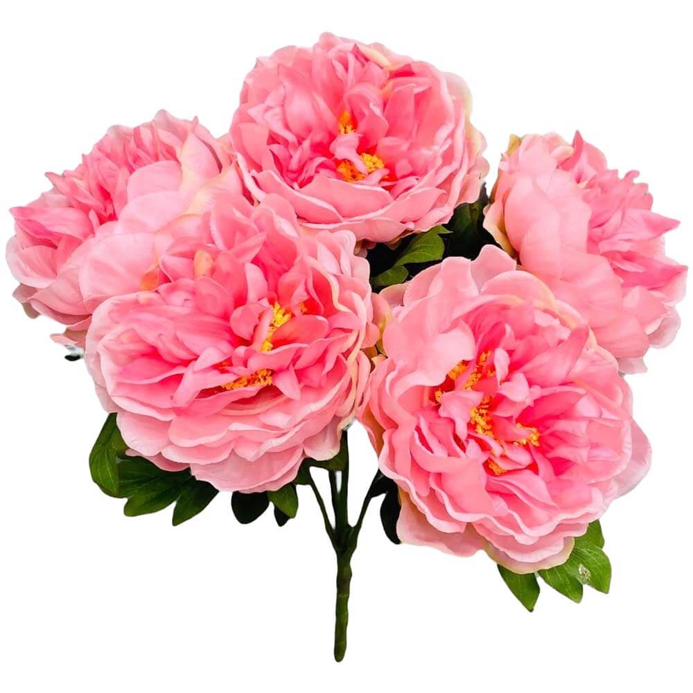 Party Brands 20 inch PEONY BUSH - PINK Silk Flowers 400227-PB