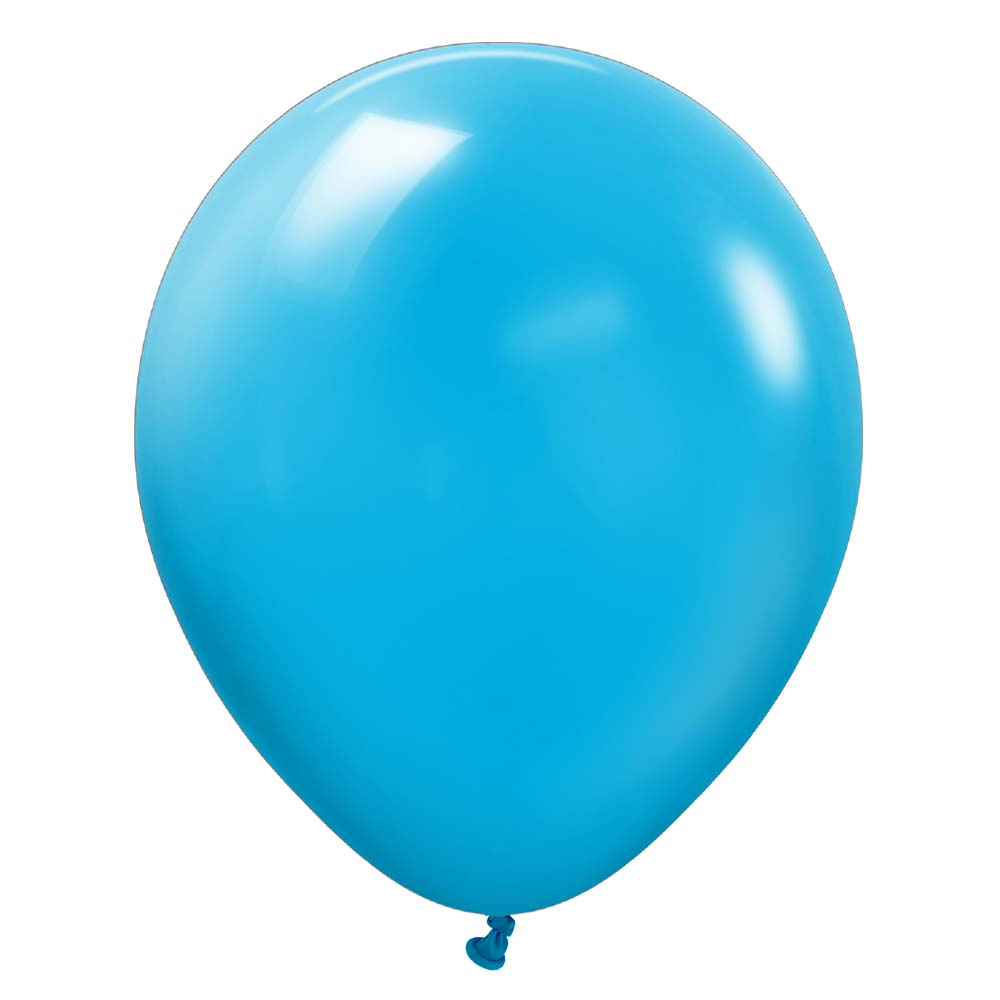 Kalisan 12 inch STANDARD CARIBBEAN BLUE Latex Balloons 11223471-KL