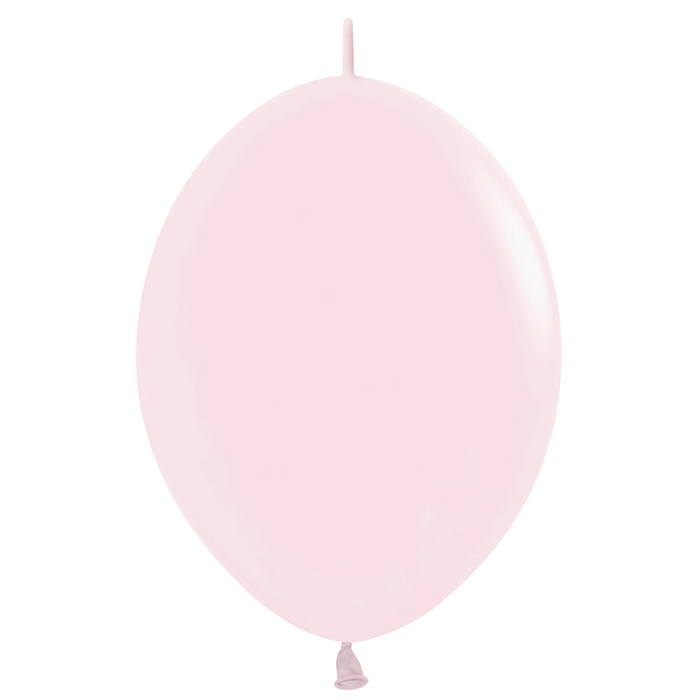 Sempertex 6 inch SEMPERTEX LINK-O-LOON PASTEL MATTE PINK Latex Balloons 54374-B