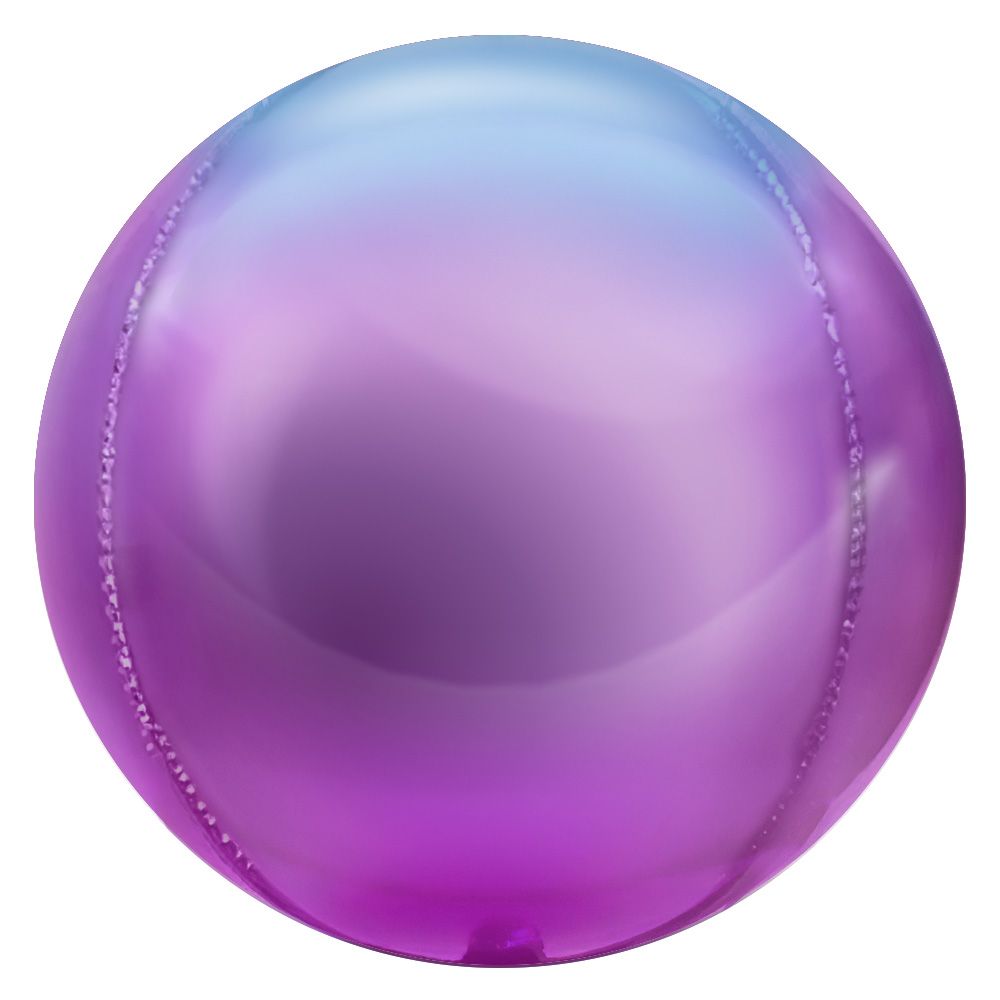 LA Balloons 20 inch 4D SPHERES - OMBRE PINK & BLUE Foil Balloon LAB868-L-U