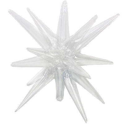 Party Brands 3D STAR-BURST ALL-IN-ONE - TRANSPARENT CLEAR (AIR-FILL ONLY) Foil Balloon 10198-PB-U