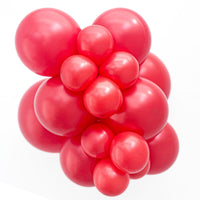 TUFTEX 5 inch TUFTEX METALLIC STARFIRE RED Latex Balloons 15053-M