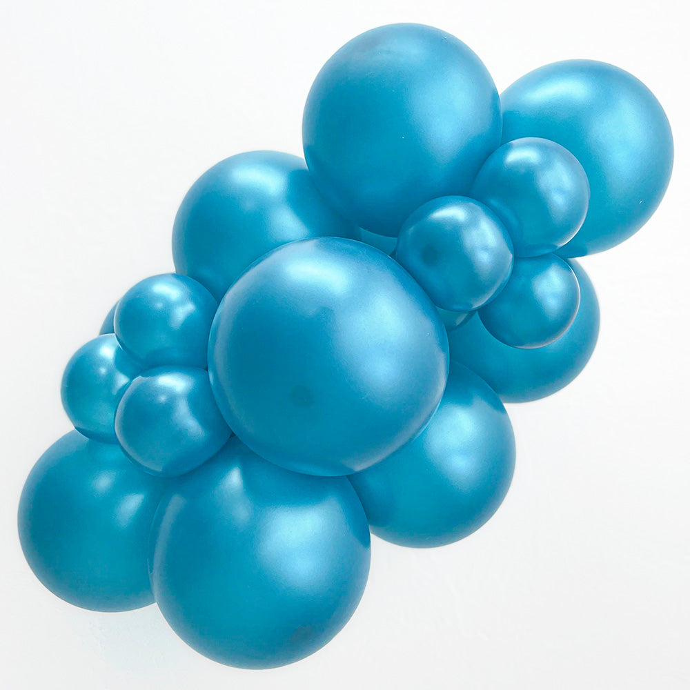 TUFTEX 5 inch TUFTEX METALLIC TEAL BLUE Latex Balloons 15057-M