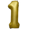 Party Brands 32 inch NUMBER 1 - METAL BALLOONS - VINTAGE GOLD Foil Balloon 400053-PB-U