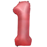 Party Brands 32 inch NUMBER 1 - METAL BALLOONS - CRIMSON RED Foil Balloon 400148-PB-U