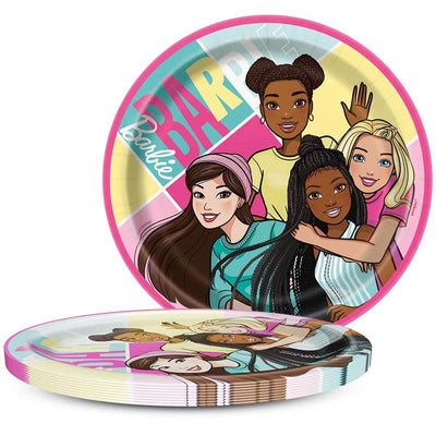 Unique 7 inch BARBIE ROUND DESSERT PLATES (8 PK) Party Decoration 47594-UN